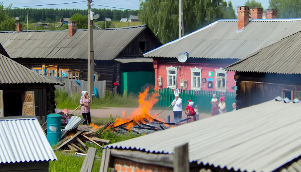 Взрыв огня: Пожар повредил деревню украинского культурного наследия вблизи Эдмонтона