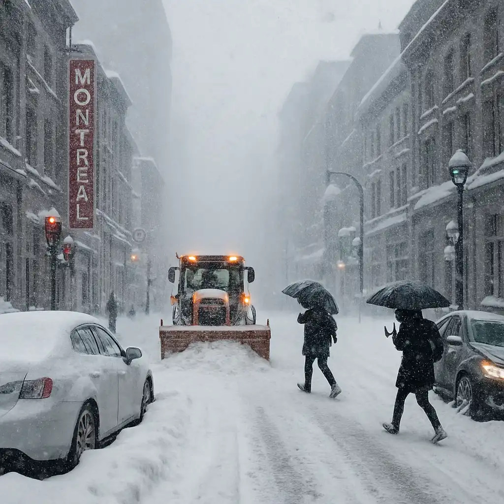 Снежная буря парализовала Монреаль