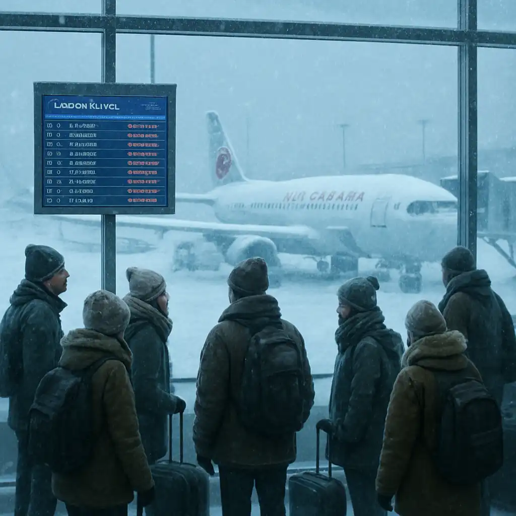 Экстремальный холод парализует аэропорты Канады