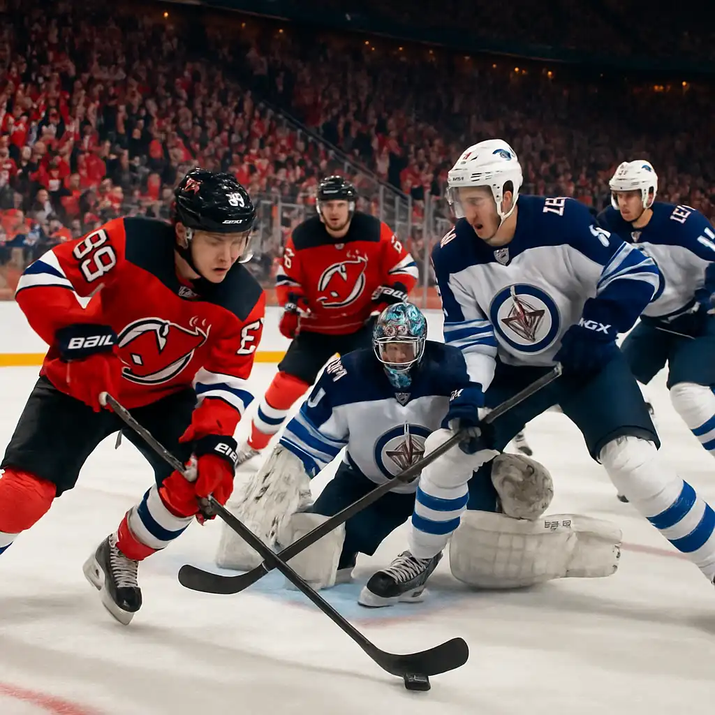 Блестящий поединок: "Нью-Джерси Девилз" против "Виннипег Джетс"!
