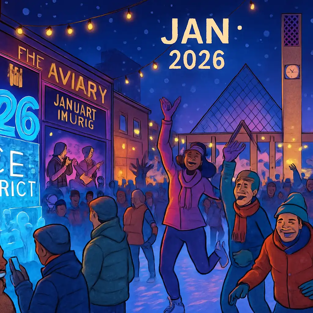 Январь в Эдмонтоне: Музыка, лёд и танцы