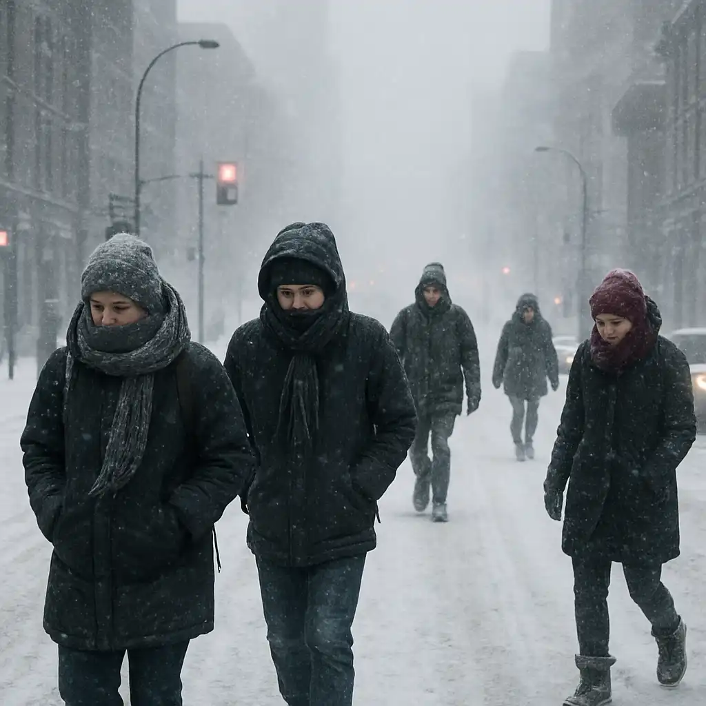 Снег и холод врываются в Монреаль