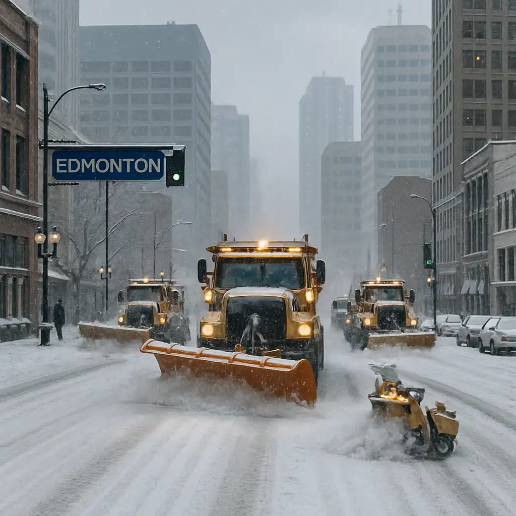 Снегопады в Эдмонтоне: как справляется город