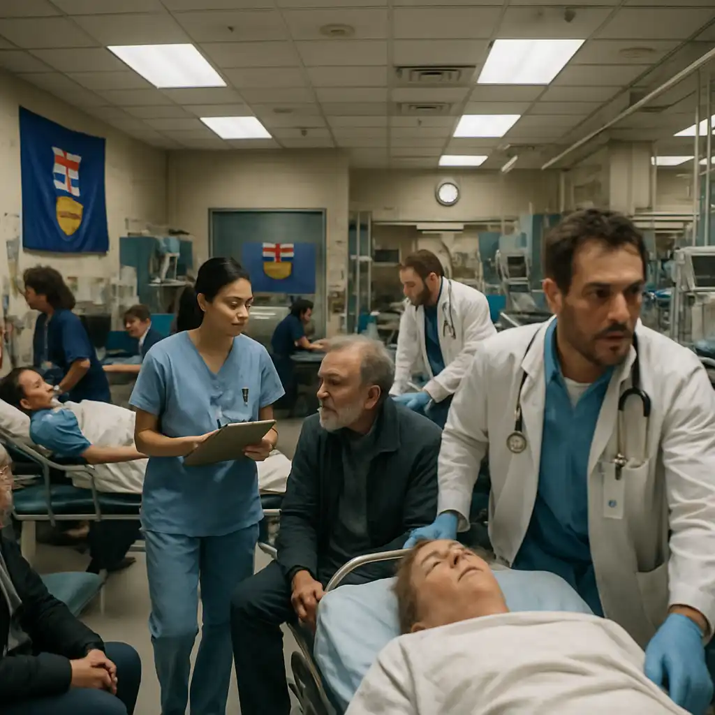 Задержка смен врачей в скорой помощи Альберты