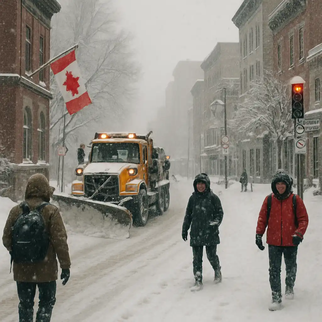 Аномальная погода в Су-Сент-Мари: обильный снегопад