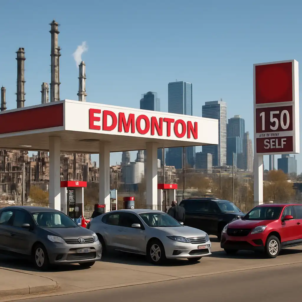 Цены на бензин в Эдмонтоне подскочили до $1.50