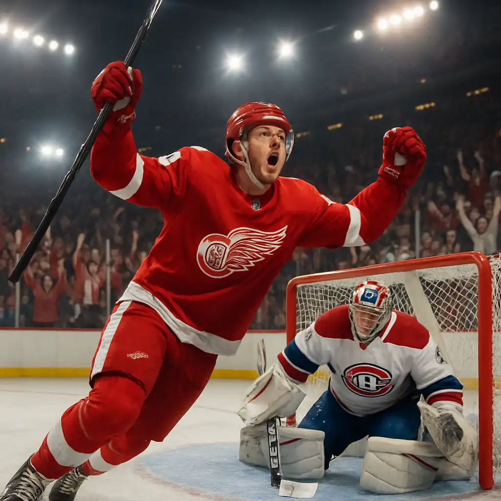 Red Wings одолели Canadiens: яркое шоу ДеБринката!