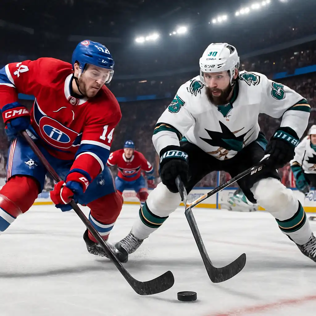 Игра "Канадиенс" и "Шаркс" — зрителей ПОНЕСЛО!