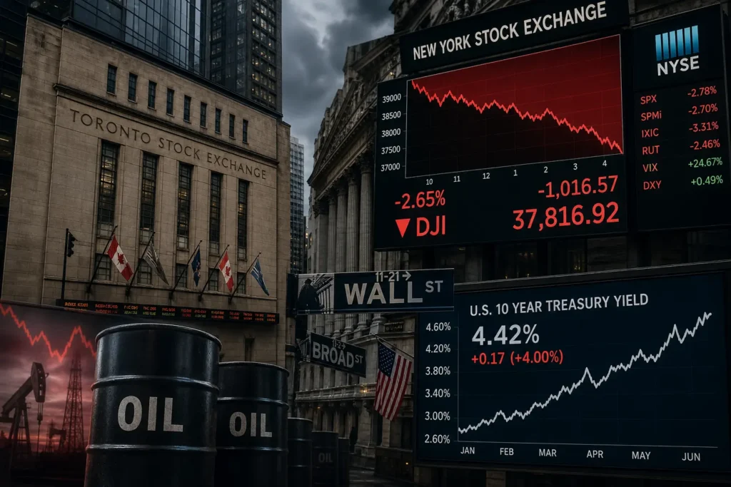 TSX рухнул на 435 пунктов: нефть, инфляция и облигации