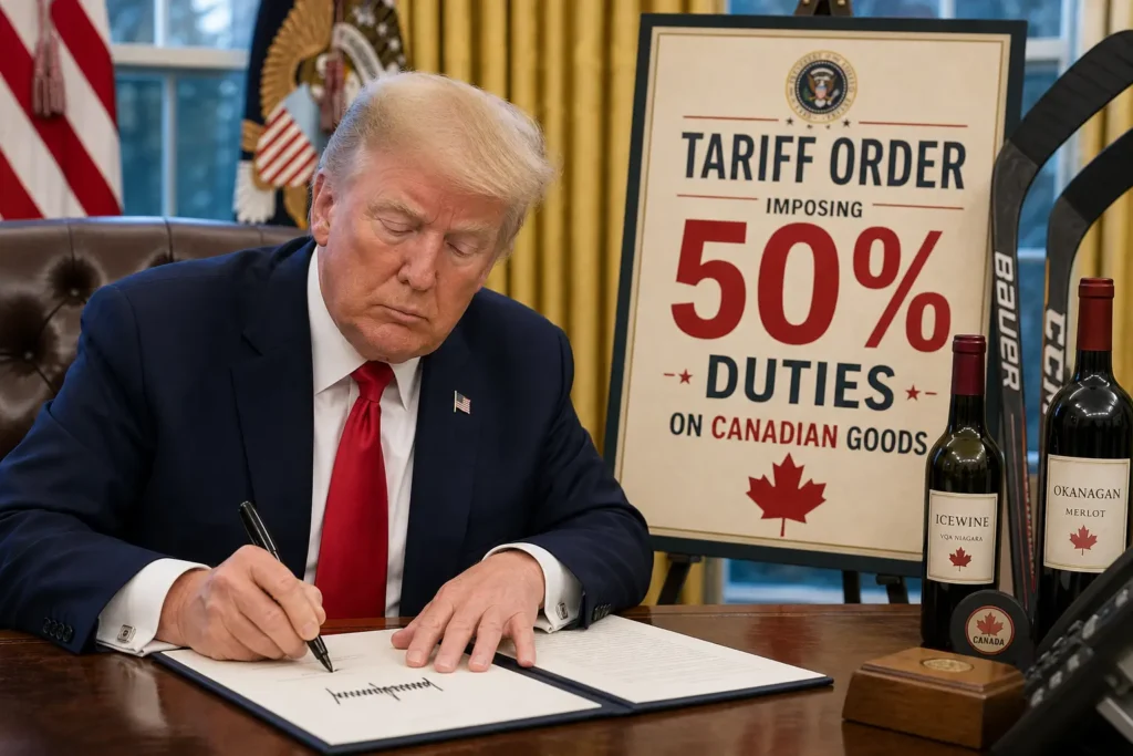 Трамп вводит 50% пошлины на канадские товары