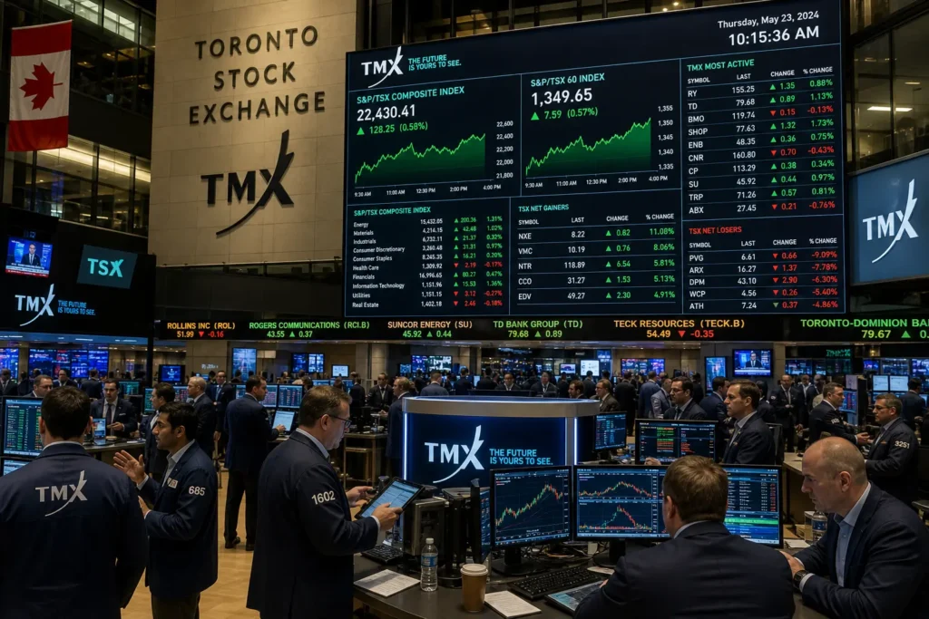 Индекс S&P/TSX Composite закрылся в плюсе после утреннего падения
