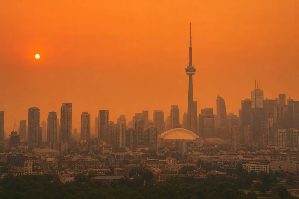 Изменение климата удвоило риск экстремальной пожарной погоды в Канаде