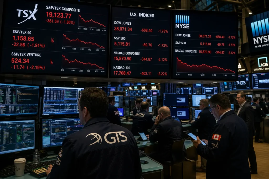 TSX упал, тарифы давят: что ждёт Канаду после слабой статистики США