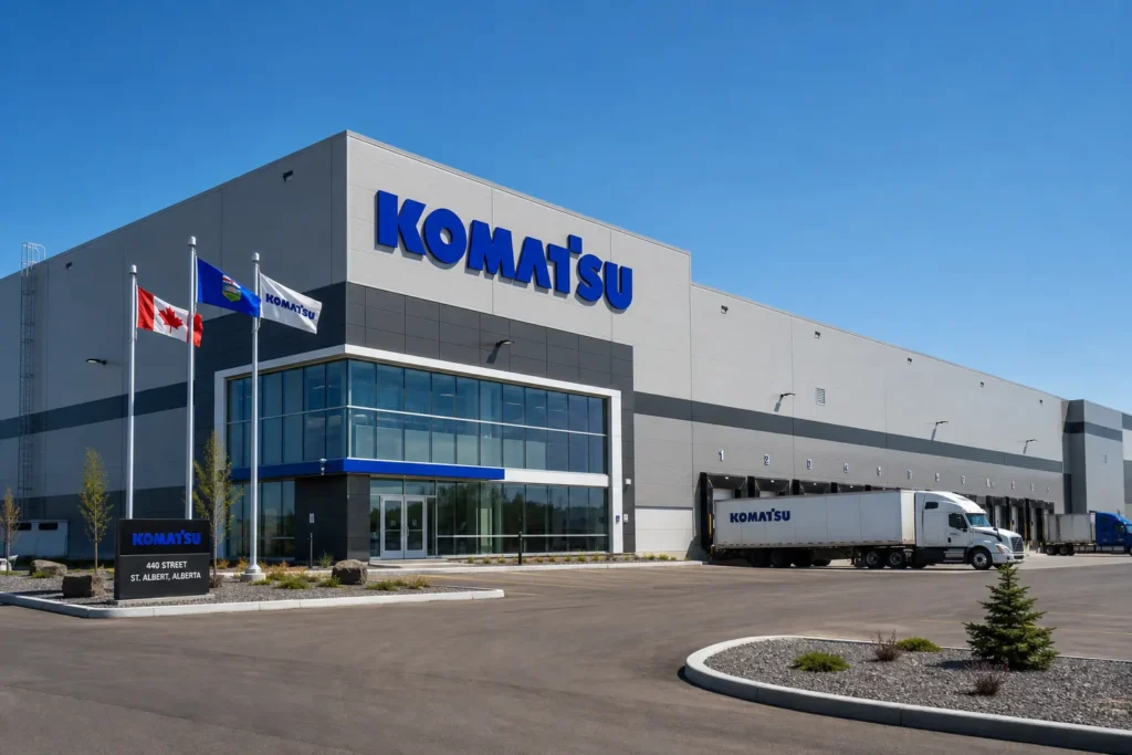 Komatsu удвоила складские мощности запчастей под Эдмонтоном