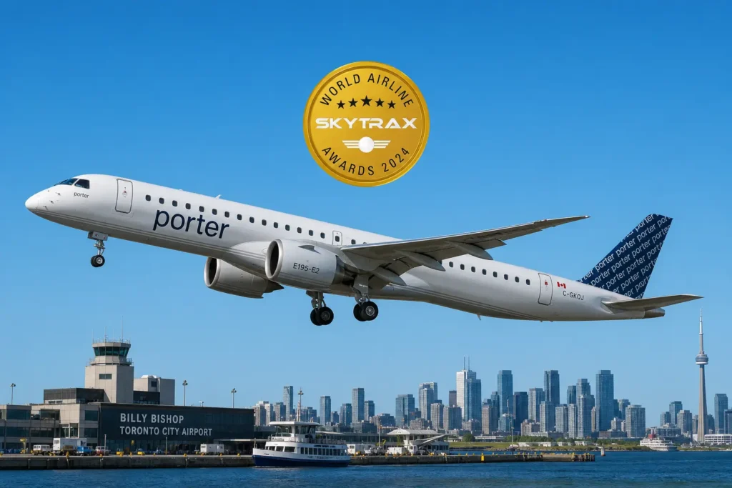 Porter Airlines — лучшая региональная авиакомпания Северной Америки третий год подряд