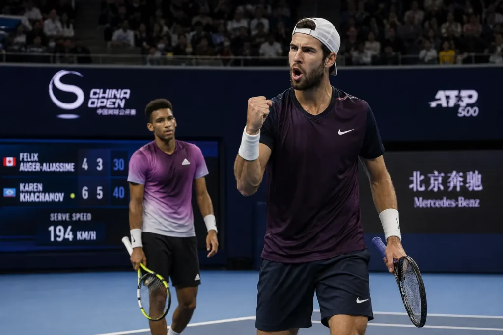 Хачанов вновь обыграл Оже-Алиасима на China Open