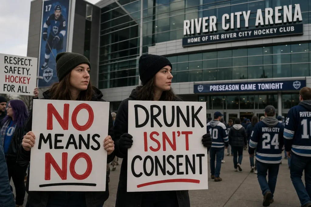 Протест фанатов против подписания Алекса Форментона у Rogers Place