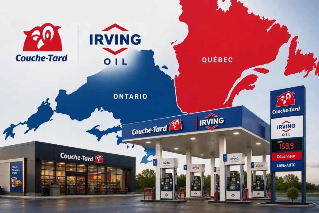Couche-Tard приобретает розничные активы Irving Oil в Квебеке и Онтарио