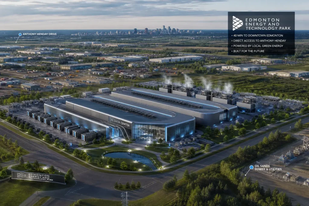 Американская компания хочет построить ИИ-дата-центр в Edmonton Energy and Technology Park в Эдмонтоне